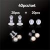 40Silicone earplug backing | Anti-puncture  Full-coverage earplugs  Transparent earrings  Ideal for jewelry making  Silicone material