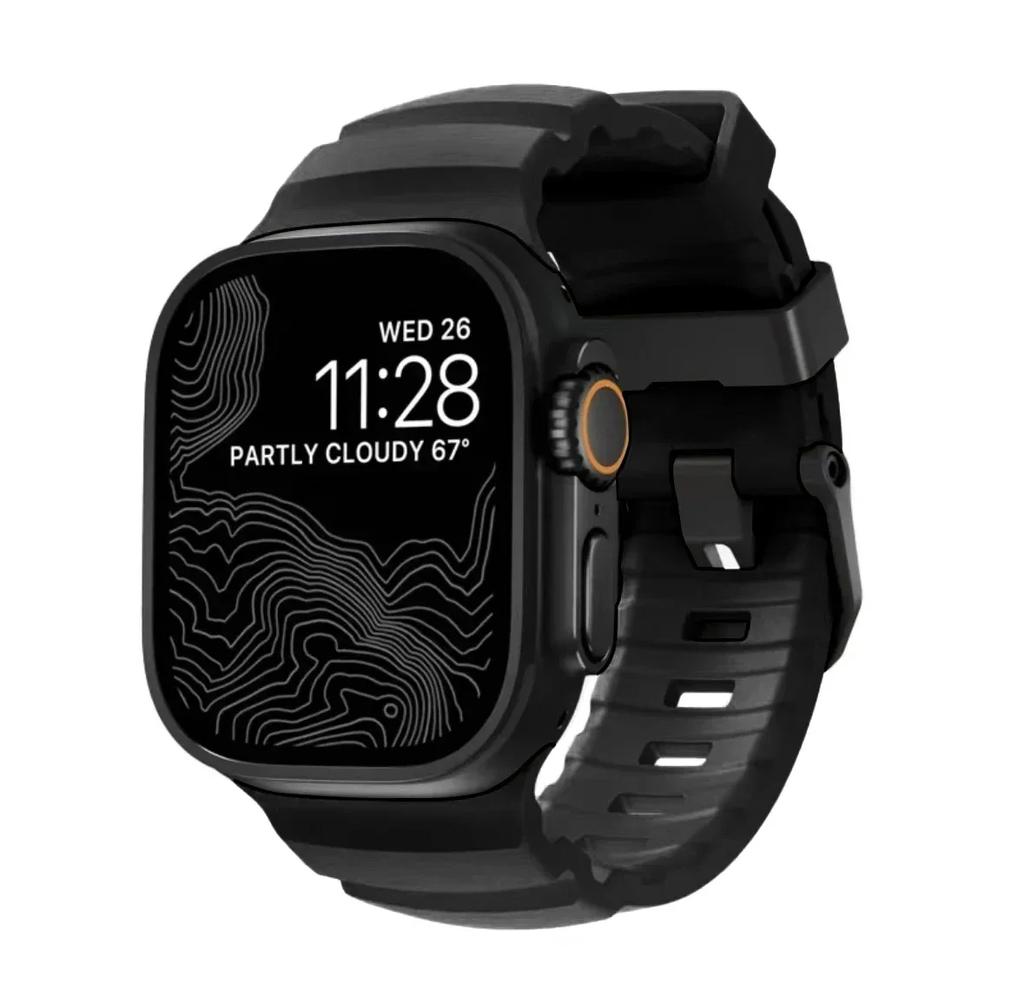Szilikon szíj Apple Ultra 3 2 1 49MM-hez Sport szíj Iwatch Series 11 10 9 8 SE 3 46mm 45MM 41MM 44MM 42MM-hez Légáteresztő szíj