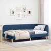Corner Bed Frame Blue 90 X 190 Cm Fabric