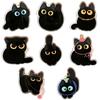 8pcs Black Cat Bag Clips Food Storage Creative Snack Clip Seasoning Bag Fresh-keeping Moisture-proof Cute Seal Clip Kitchen Tool
