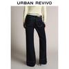 UR Women's Contrast Stitch Flare Denim Pants