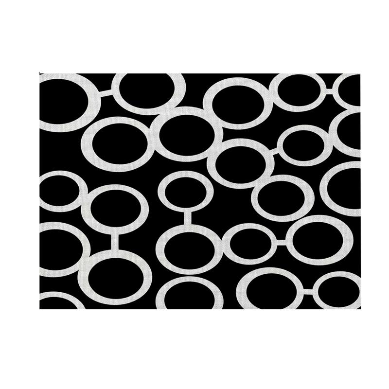 40X30cm Modern Geometric Simple Dining Tables Mat Heat Resistant Linen Placemat For Table Drink Cup Coaster Kitchen Accessories
