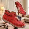 Handmade Leather Women's Shoes Casual Fashion Luxury Brand Soft Loafer Shoes Classic Anti Slip Men's Bare Boots Sneakers for Men