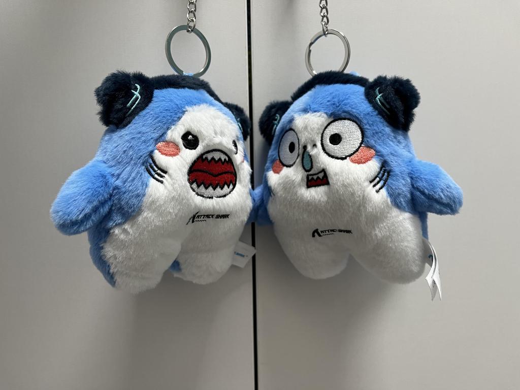 ATTACK SHARK Plush Fluffy and Perfect for Hanging in a Birthday Gift for or Angry Face Shark Plush Toy Toy, Furry, 10x10x13cm, Odorless, Non-shedding,