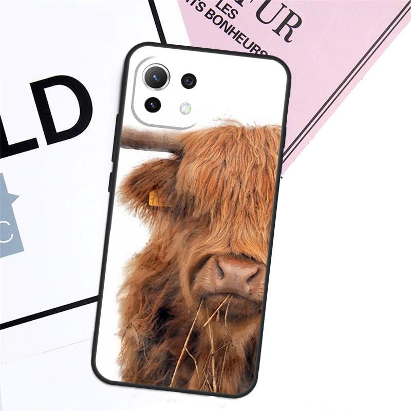 Cute Highland Cow Case For Xiaomi 15T Pro 14T 13T 17 Pro Max 14 15 Ultra POCO X7 X5 X6 F5 F6 F7 F8 Pro Cover