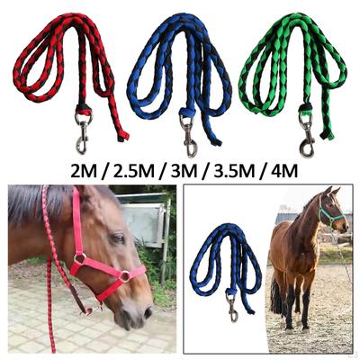 Horse Lead Rope Braided Attaches To Halter or Harness Leads Cord with Bolt Snap