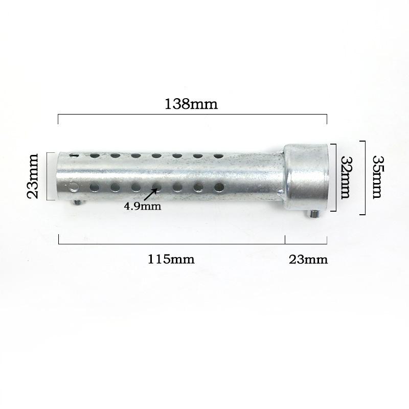 Universal Motorcycle Silver Exhaust  Noise Sound Eliminator Exhaust Adjustable Muffler  35mm/42mm/45mm/48mm/60mm silver-35