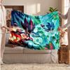 Sonic the Hedgehog Printed Flannel Blanket, Skin Friendly Warm Throw for Indoor Couch Bed Daily Use