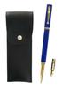 Round Button Black Pen Exchange BP ZX Fountain Pen Ink with Blue Set Japanese-Made Case, (Individual Container) (T23-BRS-B-ZX-L)