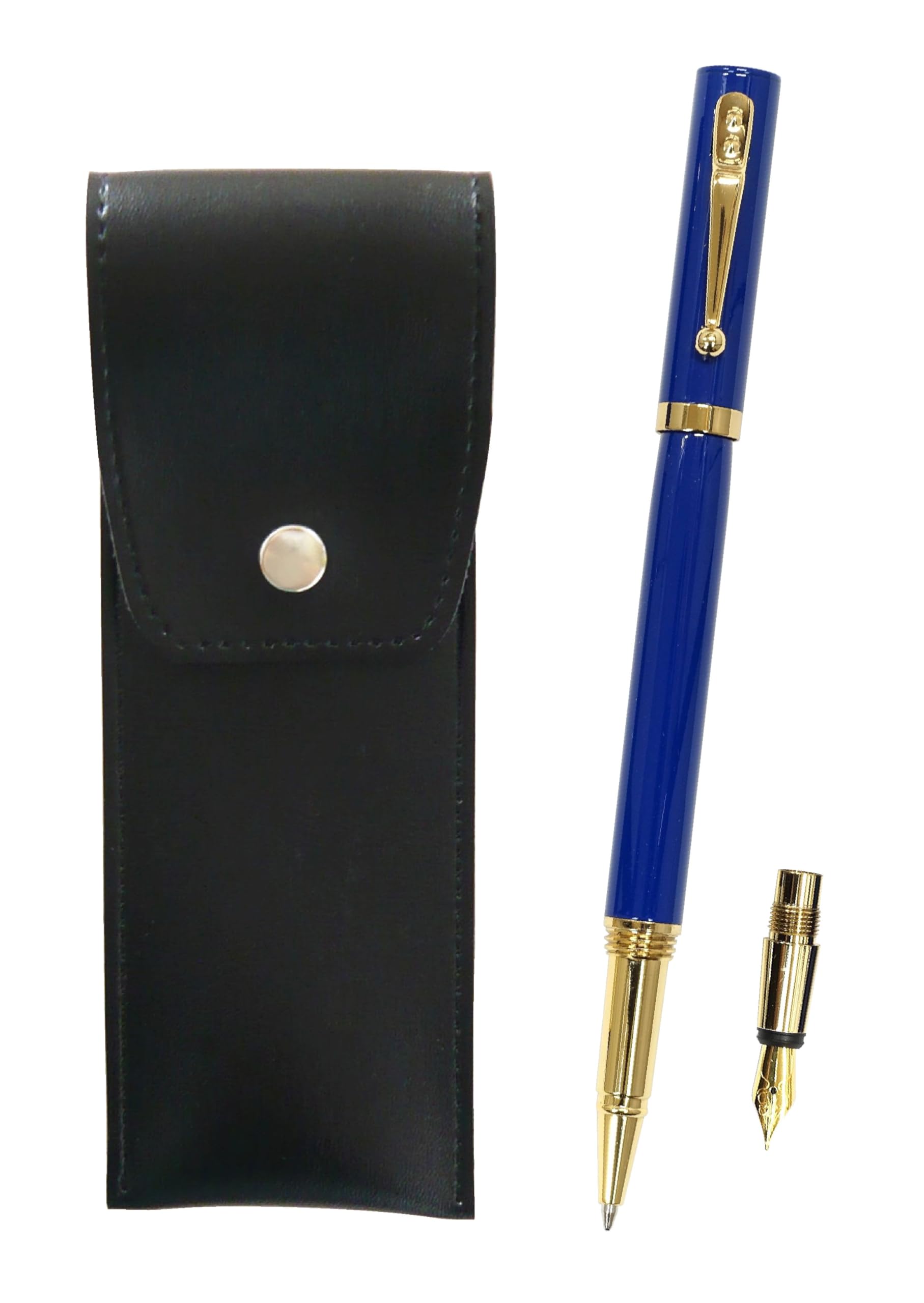 

Round Button Black Pen Exchange BP ZX Fountain Pen Ink with Blue Set Japanese-Made Case, (Individual Container) (T23-BRS-B-ZX-L) синий