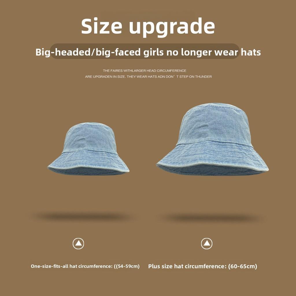 Fisherman Hat Large Size Cotton Sun Protection Wide Brim Summer Style For Casual Wear