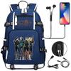 Kaiju No. 8 Printed USB Port Backpack Youth Student School Bag Large Capacity Travel Daypack