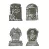 4 piezas Halloween Espuma RIP Cementerio Lápida Decoración Esqueleto Tumba Casa Embrujada Fiesta Broma Atrezo Jardín Exterior Decoraciones del Hogar