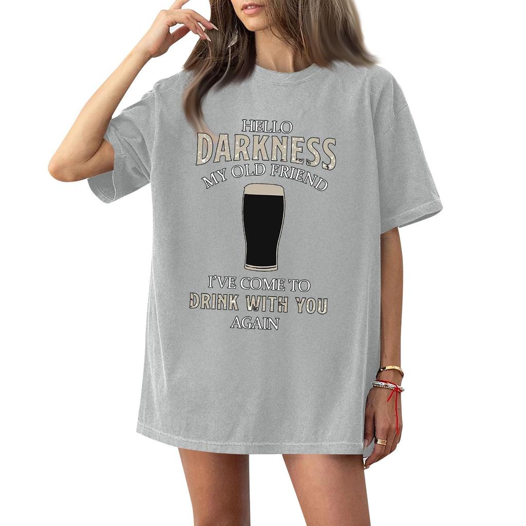 Women's Round Neck Printed Short-sleeved T-shirt Top