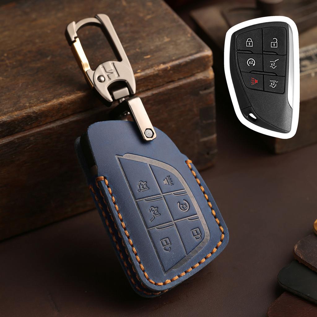 Car Key Cover Case for Buick Envision GMC Yukon XL Denali Chevrolet Suburban Tahoe 3/4/5/6 Buttons Remote Keychain Accessories