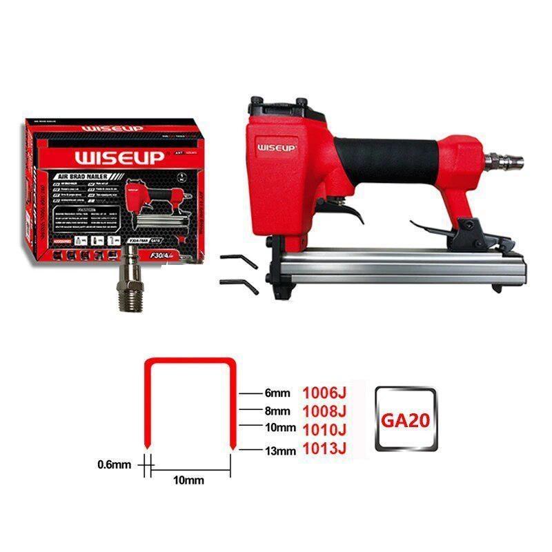WISEUP Pneumatic Nail Gun Air Wood Frame Stapler with 3600 Staples DIY Wooden Furniture Construction Stapler Nail Pneumatic Tool
