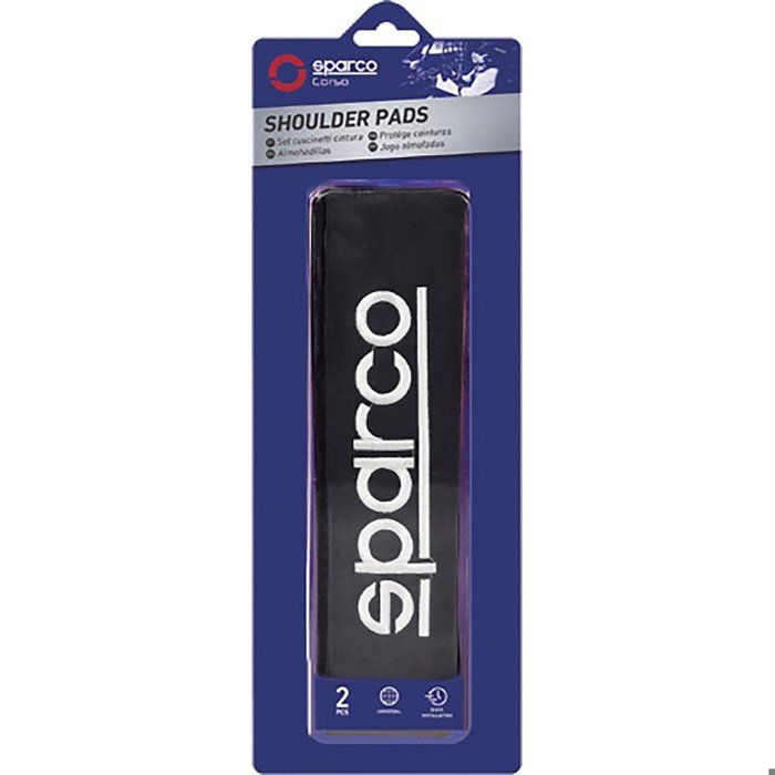 Sparco SPC1204BK - Rembourrage De Ceinture De Sécurité, Noir, 2 Unités