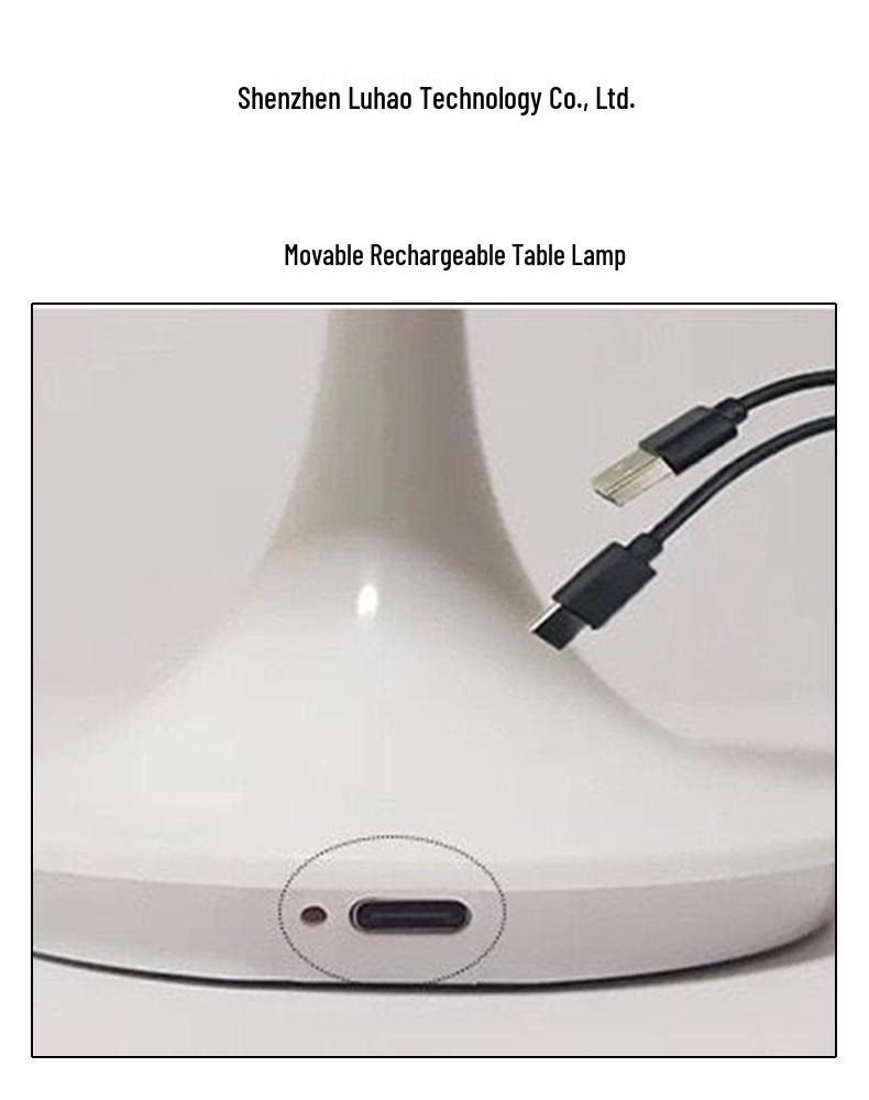 Danish Designer LED Bedside Wedding Table Lamp with Charging Feature