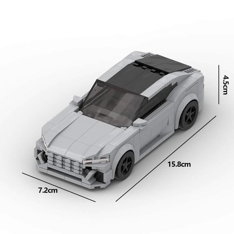 Sports Car Racing MOC Small Particle Assembled Puzzle Building Blocks Car Model Set 8 Grid Car Series Gift