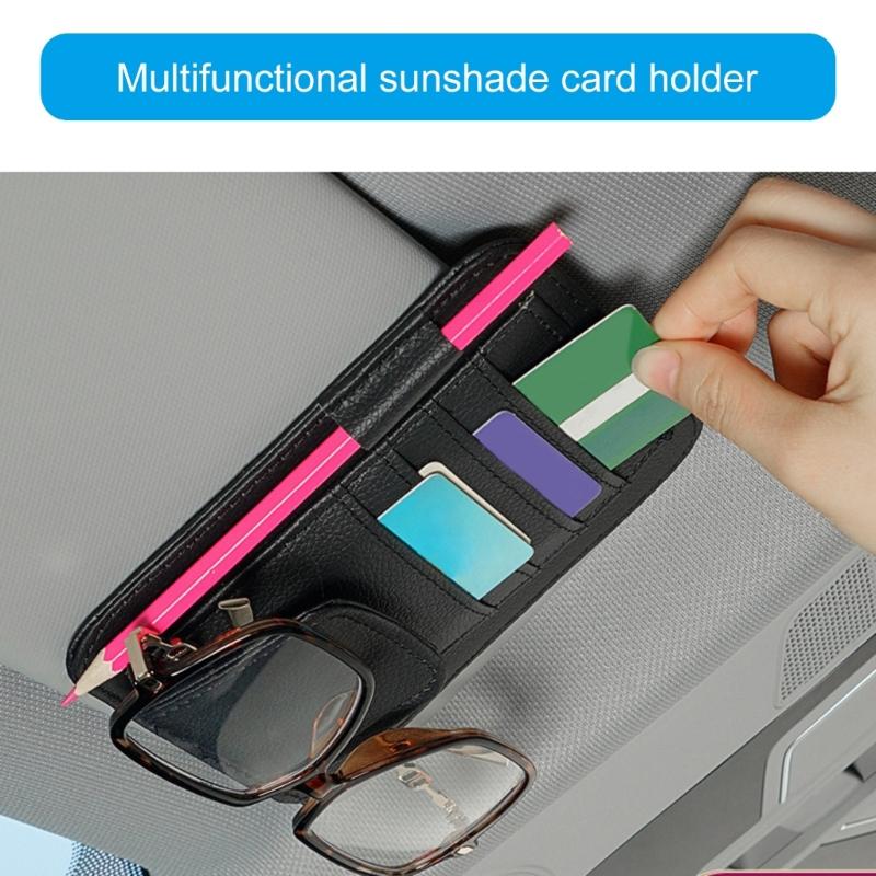 Automotive Sun Visors Eyewear Card Clip Glasses Organizers Space Saving Designs for Commuters and Long Distance Drivers