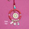 Eighteen-Seed Car Pendant: Safe Travel Charm, Bodhi Bead Ornament, Premium Temple Decoration.