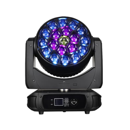 BETOPPER 19x40W RGBW Moving Head Light with Wash/Zoom Lens and Bee Eyes, LED Stage Light, Spotlight, Dimmable Disco Light, Rotating Beacon, DJ Light,