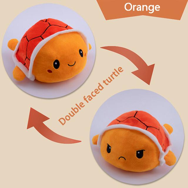 15-25cm Kawaii Omkeerbare Schildpad Pluche Speelgoed Schattig Knuffeldier Schildpad Pop Boze Flip Vrolijk Speelgoed Kerstcadeaus Voor Kinderen 15cm