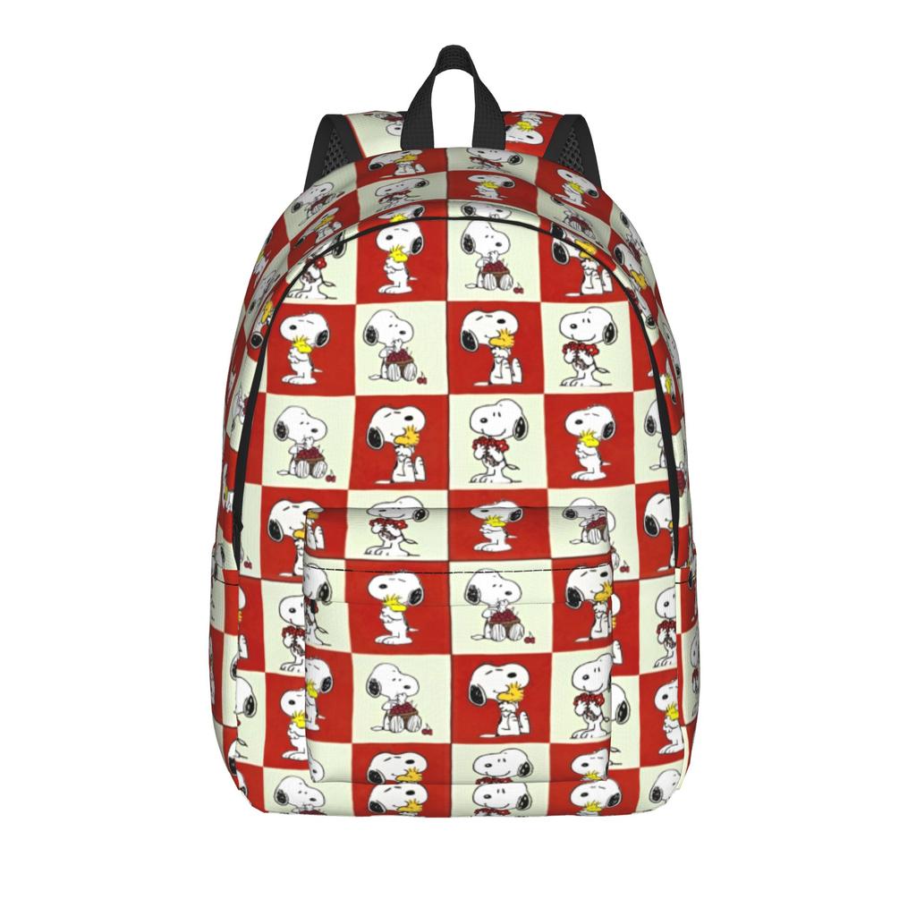 Snoopys Floral Encounter Backpack for Men Women Fashion High School Work Daypack Laptop Computer Shoulder Bag Outdoor
