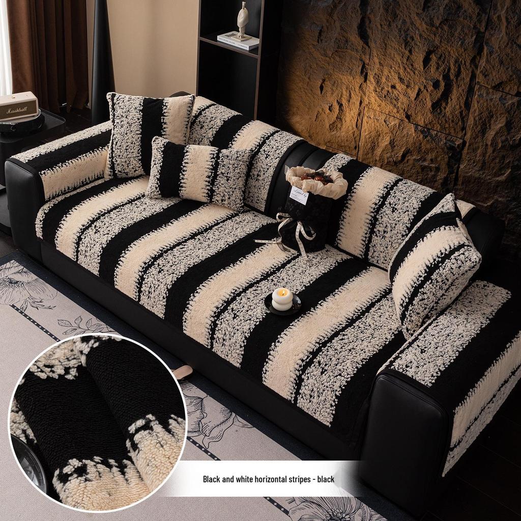Verdickter Plüsch-Leder-Sofabezug - Rutschfest, Kratzfest für Katzen, Herbst/Winter 2025