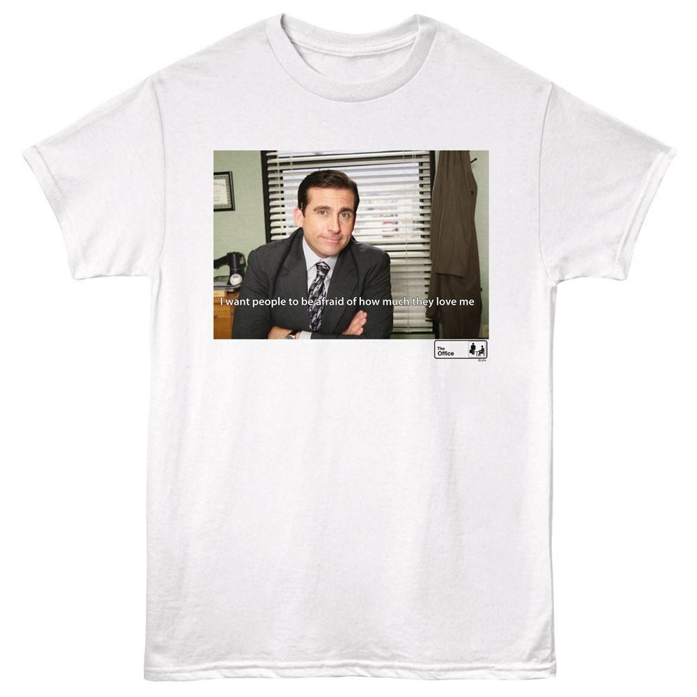 The Office TV Show Michael Scott Affraid Of How Much They Love Me Men s T Shirt XL
