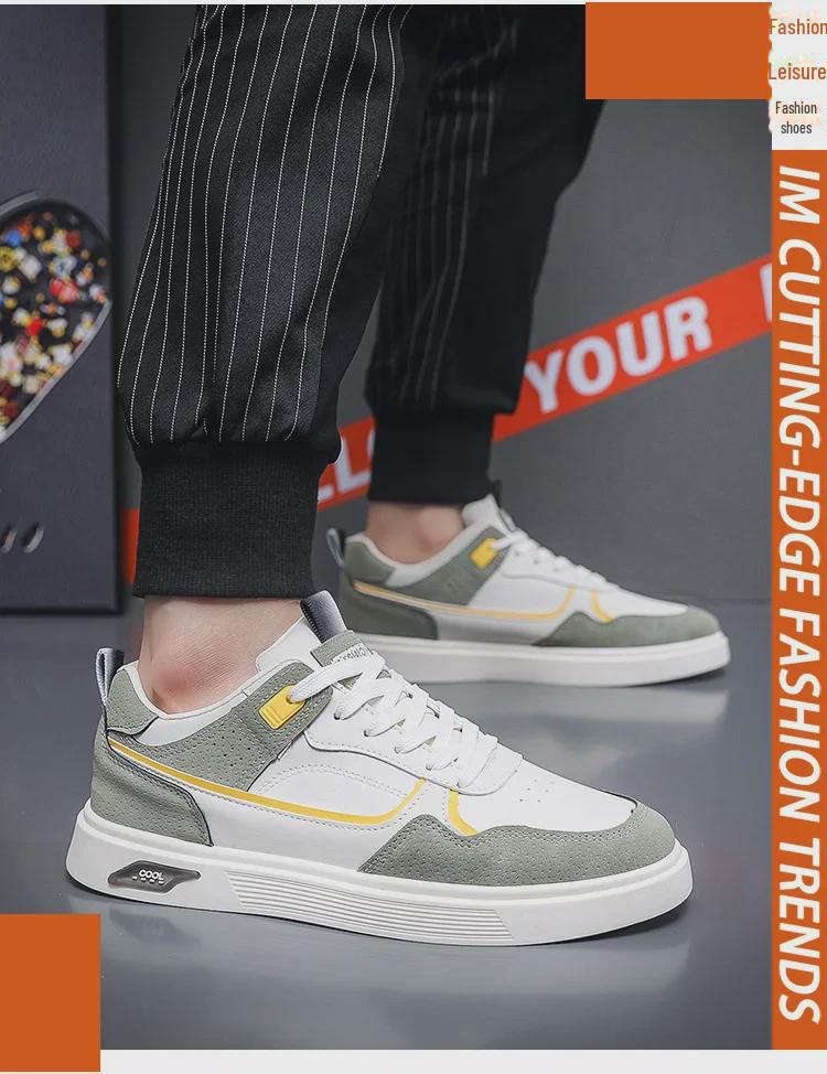 2024 Trendy weiße Sneaker für Herren: Jugendliche, atmungsaktive, lässige und sportliche Sommermode-Schuhe