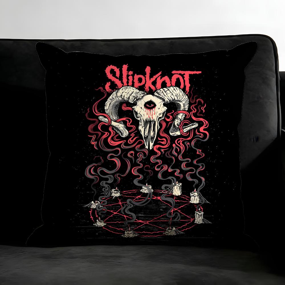 S-Slipknot Band Cushion Cover Pillowcase Ultra Soft Skin Friendly Fabric Cloud Like Comfort & Concealed Zipper