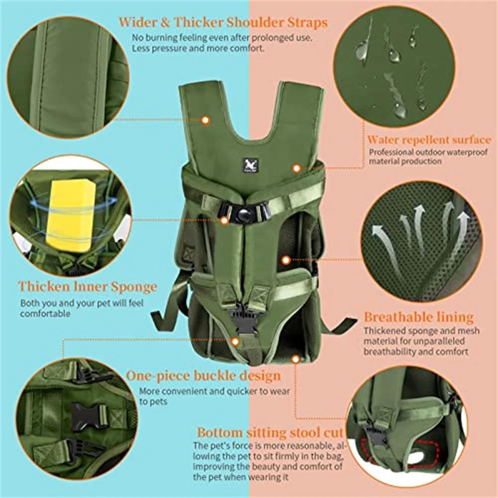 Newest Pet Carrying Bags for Small Medium Dogs Hiking Cycling Puppy Dog Cat Carrier Backpack Mascotas Supplies Trasportino Cane