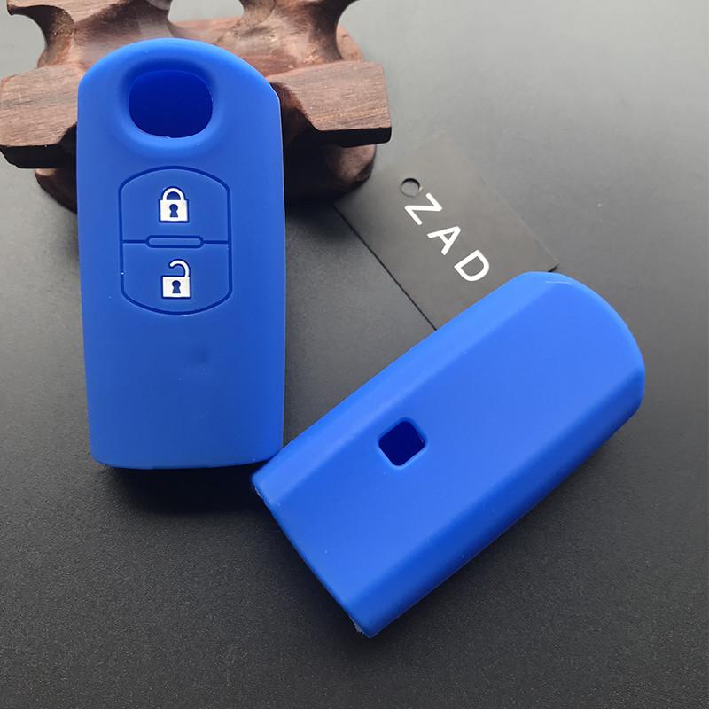ZAD Silicone rubber car key fob cover case for Mazda 2 3 M3 M5 M6 M8   Atenza 2016 CX5 CX9 MX5 Atenza 2016 2button car-styling