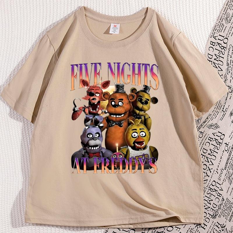 Five Nights At Freddys Tshirt Unisex Unisex Loose Cotton Funny T Shirt Casual Short Sleeve Round Neck Tees Printed Tops Clothing