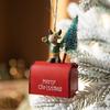 Christmas Wrought Iron Decoration Cottage Mailbox Hanging Decoration Window Display Pendant Home Decoration