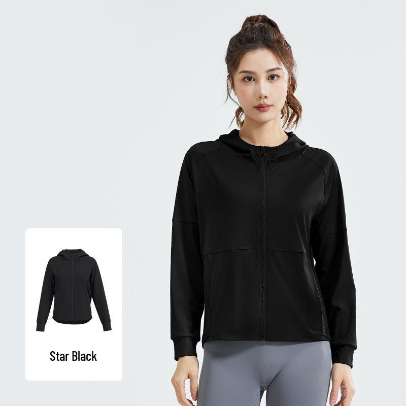 Women s Stylish Hooded Yoga Jacket - Casual Stretch Long Sleeve Fitness Top XXL