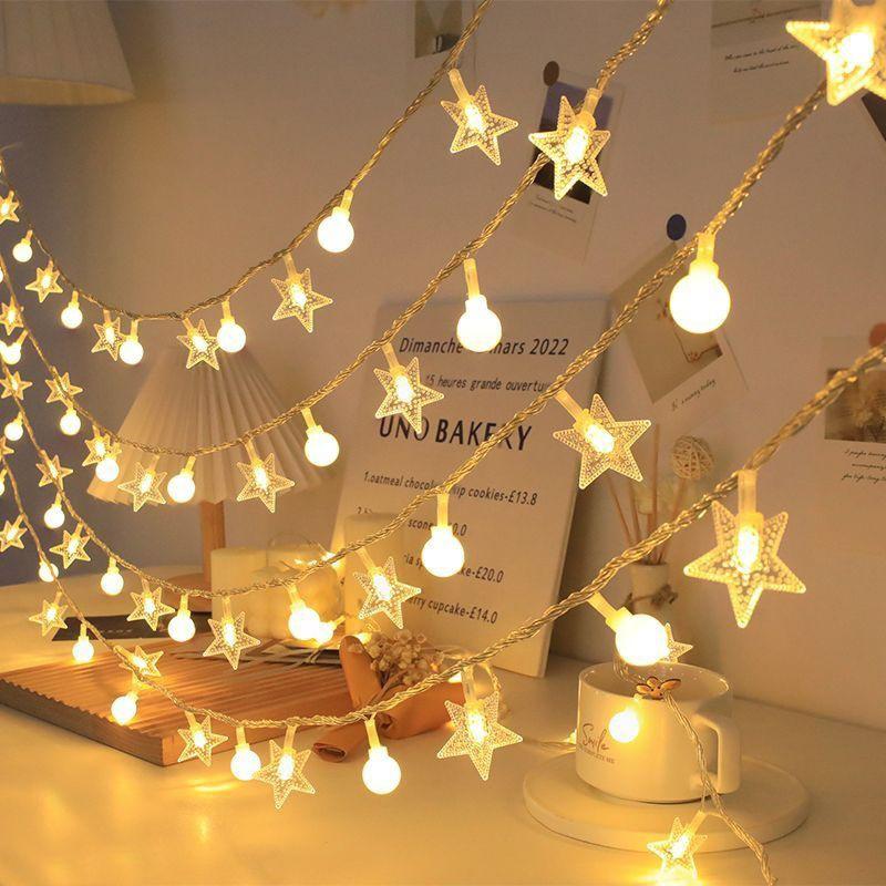 LED Star Fairy String Lights for Room, Dorm, and Outdoor Decoration