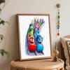 Disney Inside Out Roller Coaster DIY Painting Kit Classic Style Home Decor Craft Gift Idea Perfect Wall Art Room Decoration Painting