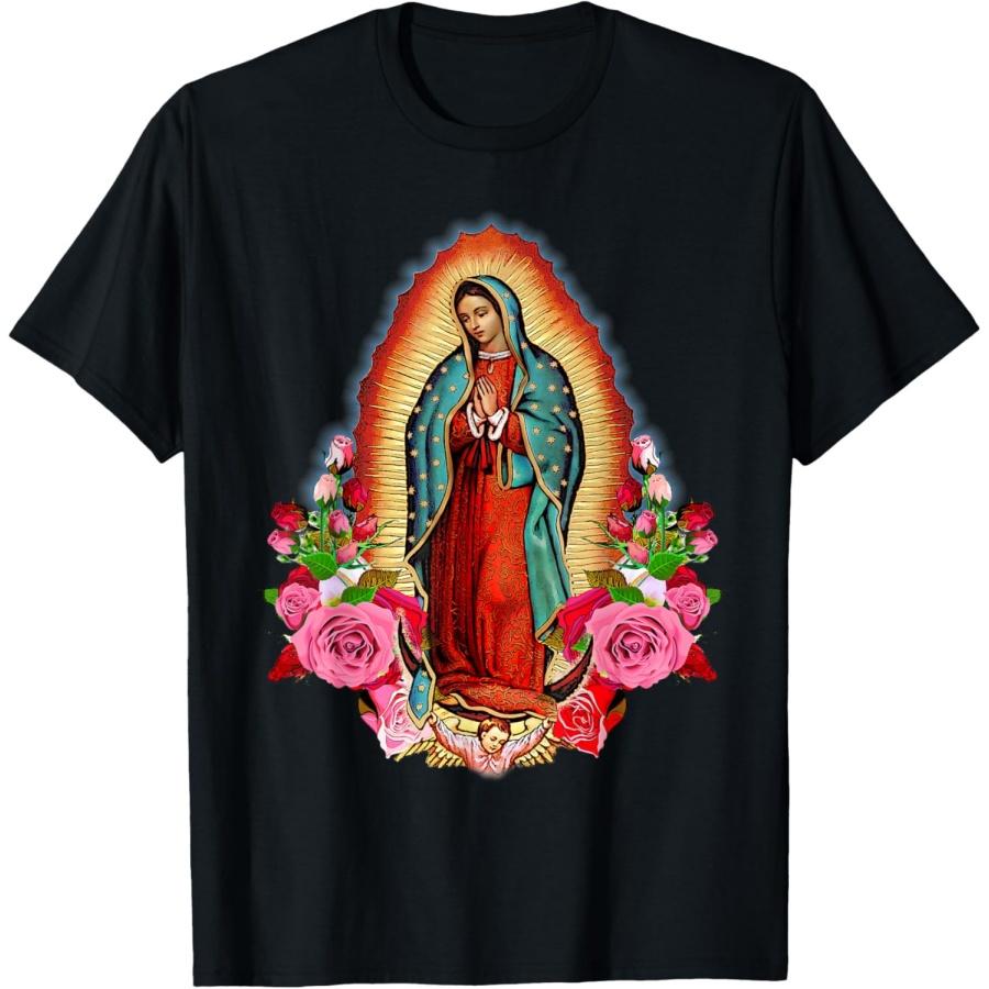 Футболка со Святой Девой Марией Гваделупской XXXXXL чёрный