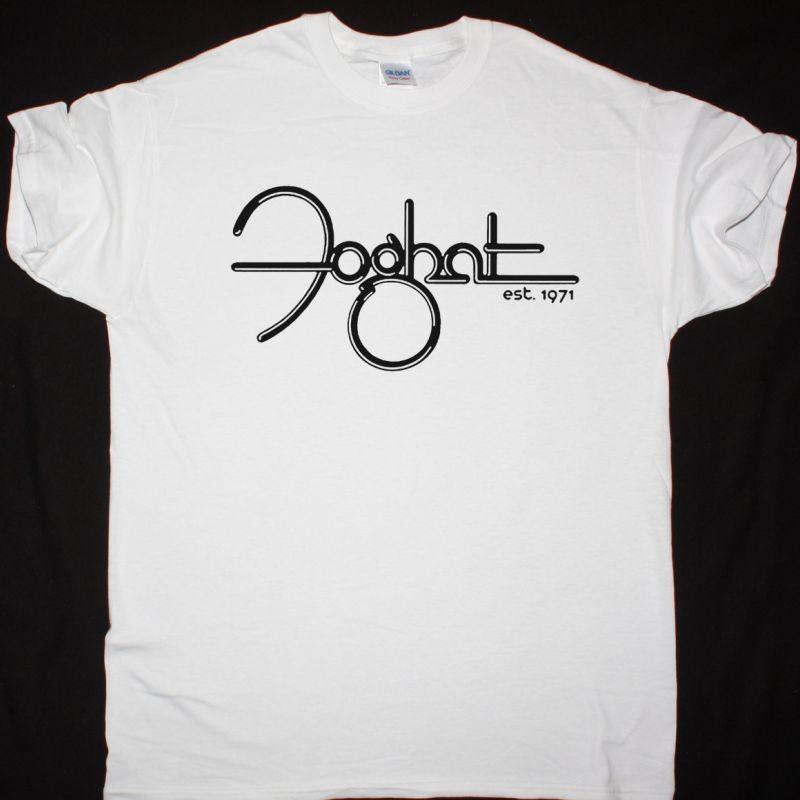 Foghat Logo 1971 White T-Shirt Classic Rock Tee S разноцветный