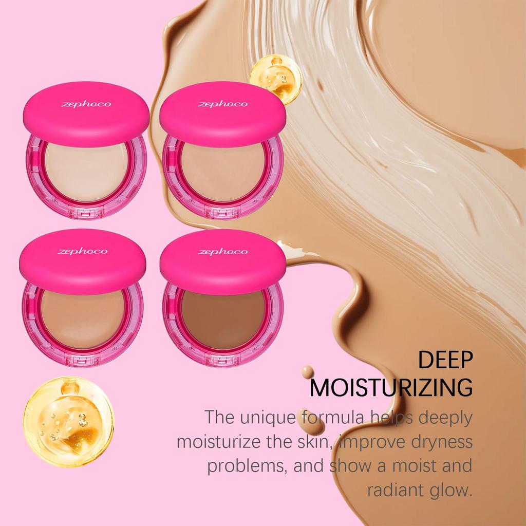 2pcs Lightweight  Smooth Foundation Moisturizer + Eyebrow Pencil Makeup Set Natural and Long-Lasting Color