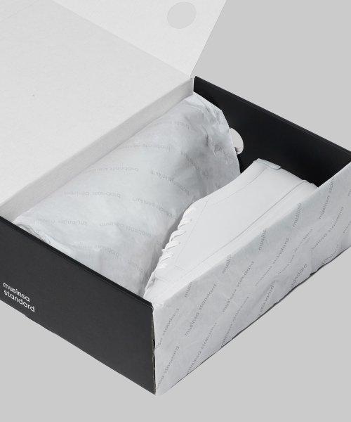 [Musinsa Standard] Leather Court Sneakers MEJFS0Z04-WH