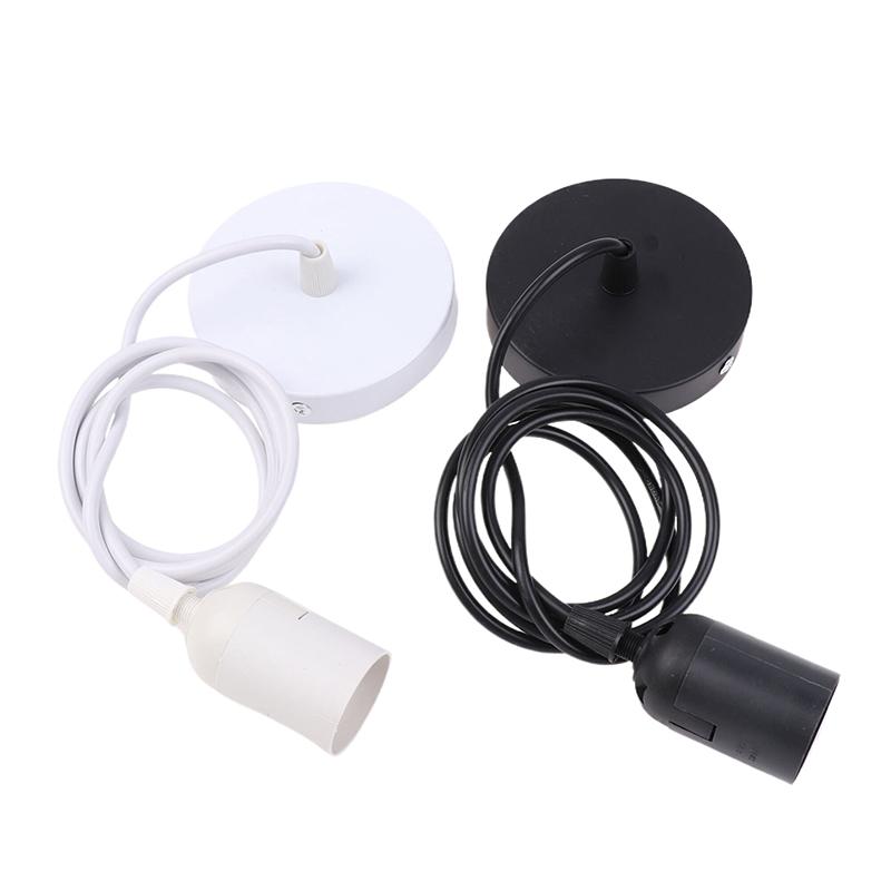 E27 Hängelampenfassung mit 0,5/0,8/1/1,2/1,5/2M Hängekabel Deckenlampensockel für Haushaltshänge-Pendelleuchte Kronleuchter