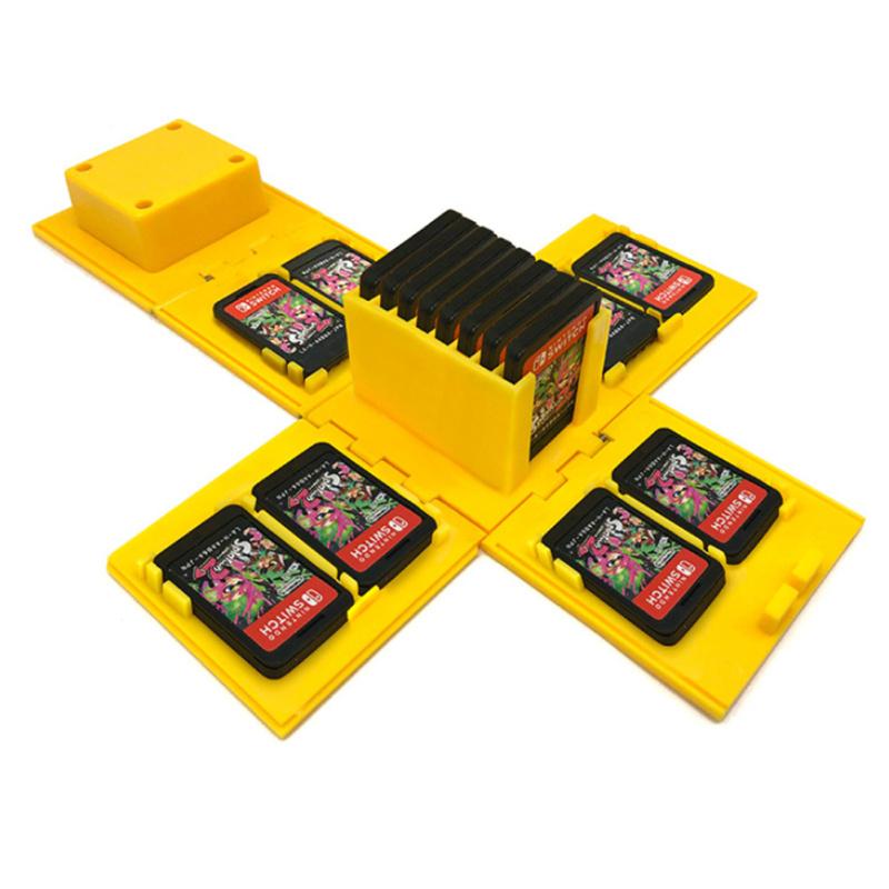 Klappbare Spielkartenbox für Switch Game Magic Cube Design, große Kapazität, starker Aufbewahrungskoffer, beladen