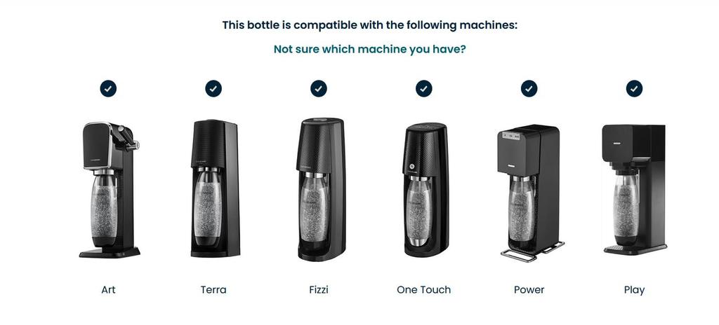 SodaStream Black 1L Slim Carbonated Bottle Twin Pack (2-Pack)
