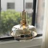 American Vintage Amber Glass Pendant Lamp Nordic Modern Home Decoration Bedroom Study Living Room Chandelier Atmosphere LED Lamp
