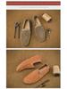 Spring Trendy British-Style Men's Slip-On Shoes - Solid Color, Simple, Casual, Large Size, Korean Fashion.