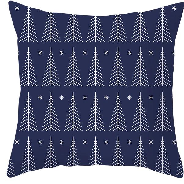 Christmas Decoration Cushion Cover for Sofa Livingroom Throw Pillow Cover % Polyester Resuable Pillow Case Drop Shipping
