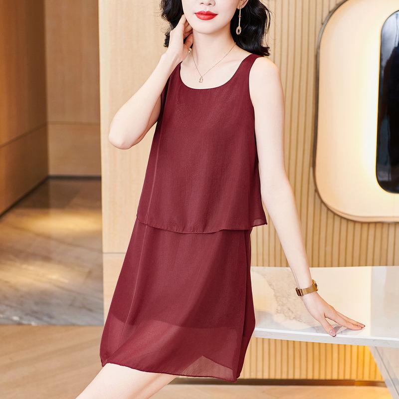 

Корейская новая безрукавная юбка-жилет из двух частей, свободная, средней длины, тонкая, с открытыми плечами, черная юбка на подтяжках 4XL